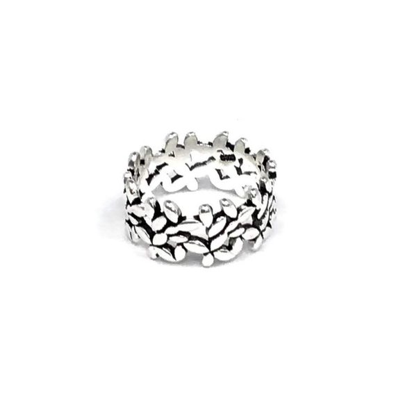 NEW Silver Leaf Women’s Boho Ring Adjustable Size - Picture 7 of 8
